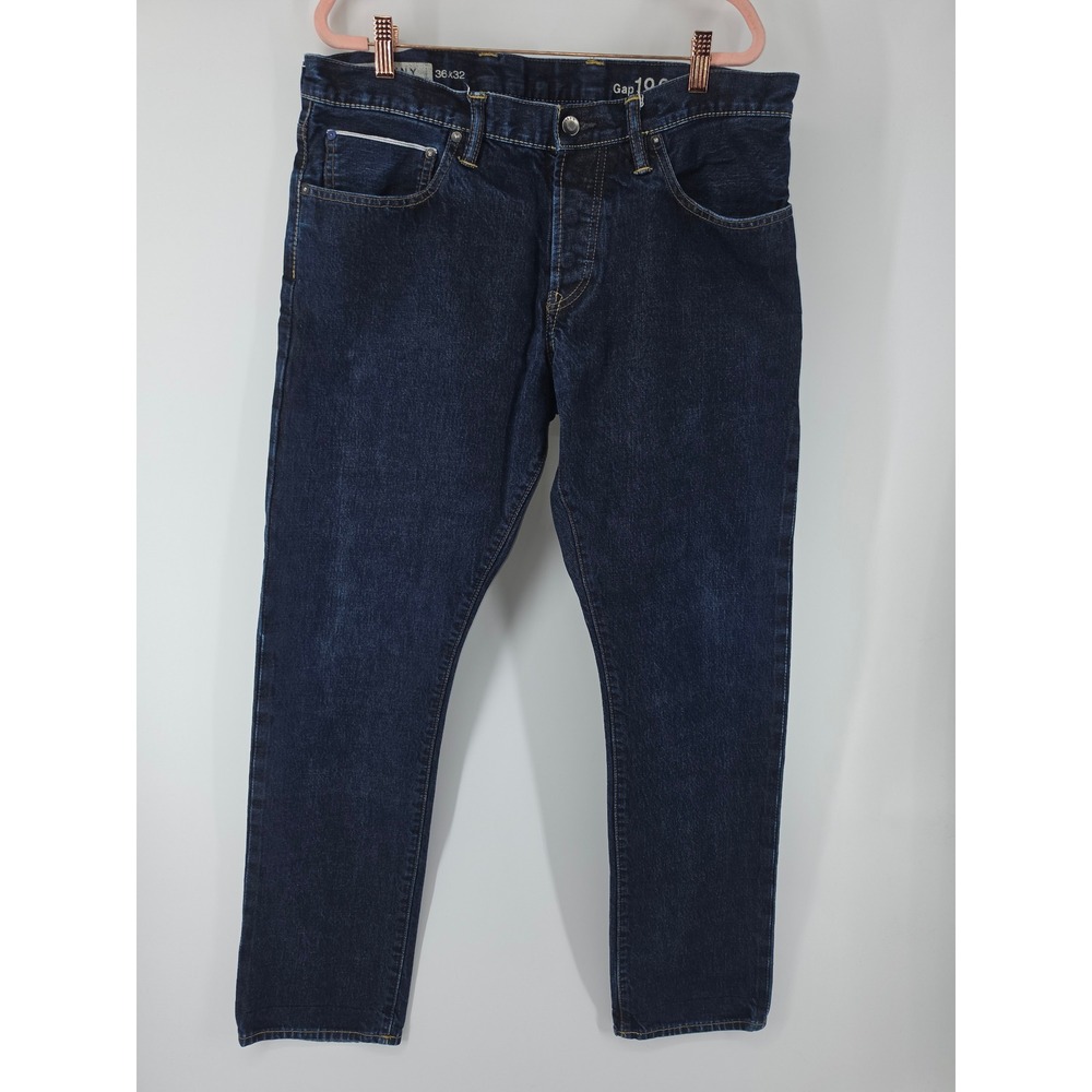 Gap 1969 Skinny Jeans Mens 36x32 Dark Wash Selvedge 100% Cotton Ringspun Denim